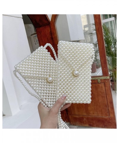 Luxury Pearl Bag Chain Bag Purse Shoulder Bag for Women, Artificial Pearl Clutch Crossbody Beaded Evening Bags for Party Wedd...