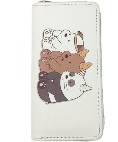 Cute Bear Panda Pattern Women Wallet Long PU Leather Girls Kawaii Credit Card Case Holder Organizer Zipper Coins Purse Cellph...