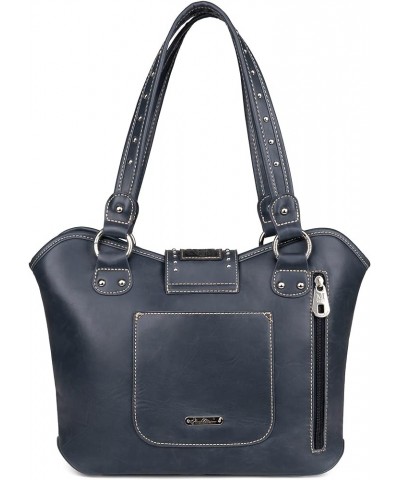 Women's Western Handbag Tooling Tote Bag Conceal Carry Purse with Detachable Holster C-navy $30.14 Totes