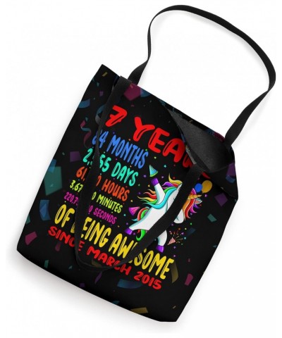 7 Years Of Being Awesome Since March 2015 7th Birthday Kids Tote Bag $10.27 Totes