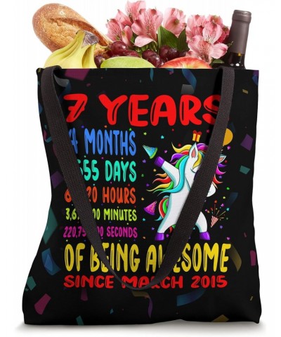 7 Years Of Being Awesome Since March 2015 7th Birthday Kids Tote Bag $10.27 Totes