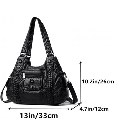 Women's Faux Leather Shoulder Bag Casual Tote Bag Small Handbag Top Handle Tote Brown $13.76 Shoulder Bags