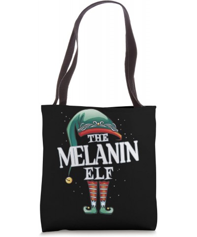 Melanin Elf Christmas Group Xmas Pajama Party Tote Bag $11.71 Totes