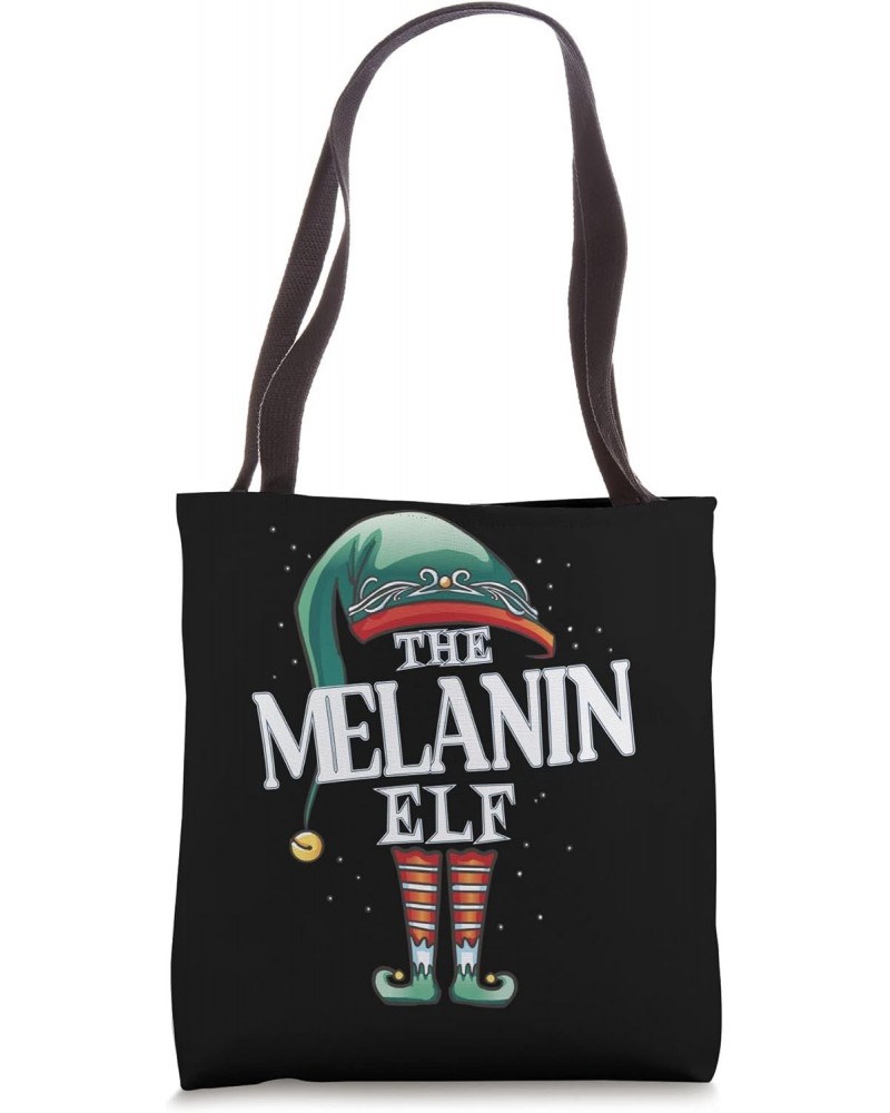 Melanin Elf Christmas Group Xmas Pajama Party Tote Bag $11.71 Totes