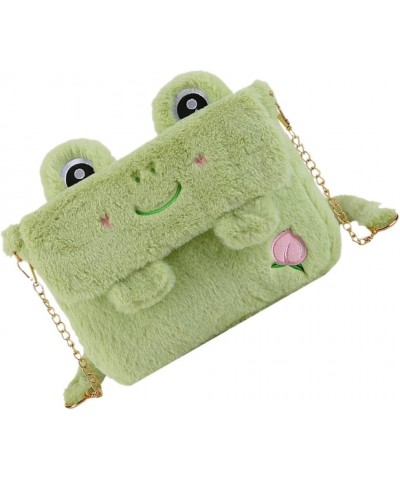 Women Kids Cute Plush Frog Crossbody Bag Cute Frog Shoulder Bag Small Cell Phone Wallet Coin Purse Bag Shoulder Handbag Carto...