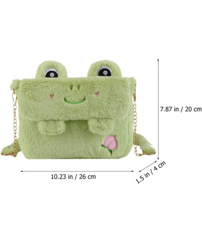 Women Kids Cute Plush Frog Crossbody Bag Cute Frog Shoulder Bag Small Cell Phone Wallet Coin Purse Bag Shoulder Handbag Carto...