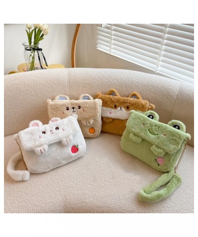 Women Kids Cute Plush Frog Crossbody Bag Cute Frog Shoulder Bag Small Cell Phone Wallet Coin Purse Bag Shoulder Handbag Carto...