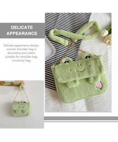 Women Kids Cute Plush Frog Crossbody Bag Cute Frog Shoulder Bag Small Cell Phone Wallet Coin Purse Bag Shoulder Handbag Carto...