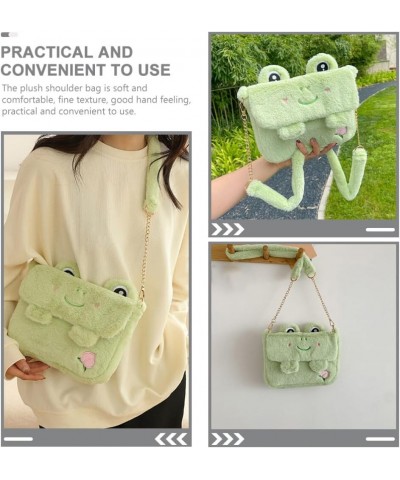 Women Kids Cute Plush Frog Crossbody Bag Cute Frog Shoulder Bag Small Cell Phone Wallet Coin Purse Bag Shoulder Handbag Carto...