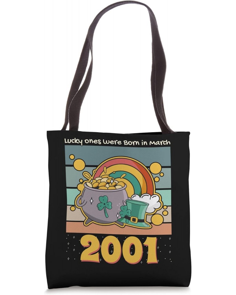 St Patricks Day Birthday Shirt, Born Lucky in March 2001 Tote Bag $11.72 Totes