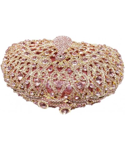 Elegant Crystal Clutches For Women Peacock Clutch Bag Evening Purses and Handbags Pink $35.88 Evening Bags