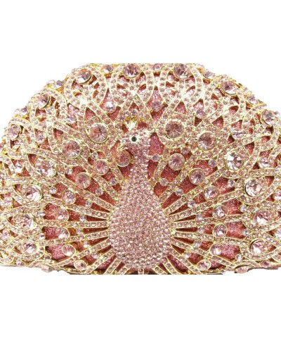 Elegant Crystal Clutches For Women Peacock Clutch Bag Evening Purses and Handbags Pink $35.88 Evening Bags