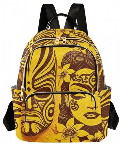 Small Fashion Backpack for Women Tiki Mask Woman Print Ladies Travel Daypack Aesthetic Shoulder Bag 10.2×5.1×12.5 IN $13.12 B...