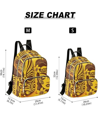 Small Fashion Backpack for Women Tiki Mask Woman Print Ladies Travel Daypack Aesthetic Shoulder Bag 10.2×5.1×12.5 IN $13.12 B...