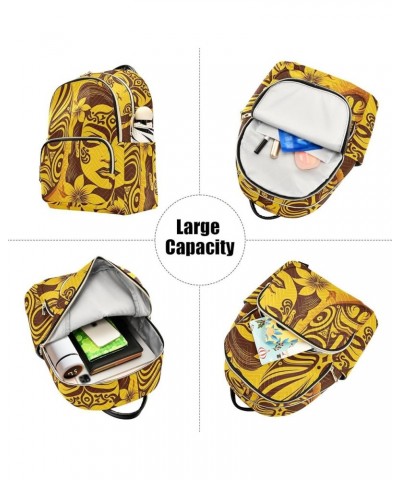 Small Fashion Backpack for Women Tiki Mask Woman Print Ladies Travel Daypack Aesthetic Shoulder Bag 10.2×5.1×12.5 IN $13.12 B...