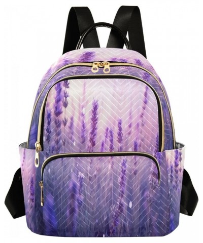 Lavender Field Dreamy Quilted Backpack for Women Travel Bag Shoulder Bags Purses for Work Nurse Daily M Medium $13.02 Backpacks