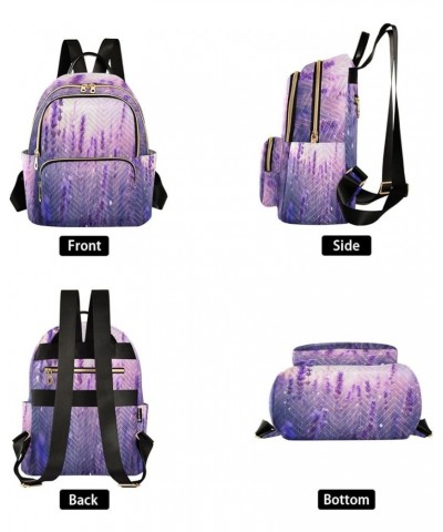 Lavender Field Dreamy Quilted Backpack for Women Travel Bag Shoulder Bags Purses for Work Nurse Daily M Medium $13.02 Backpacks