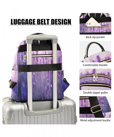 Lavender Field Dreamy Quilted Backpack for Women Travel Bag Shoulder Bags Purses for Work Nurse Daily M Medium $13.02 Backpacks