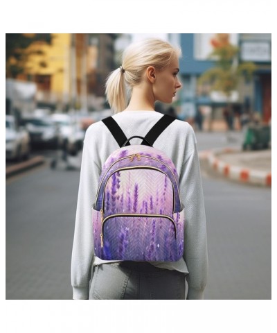 Lavender Field Dreamy Quilted Backpack for Women Travel Bag Shoulder Bags Purses for Work Nurse Daily M Medium $13.02 Backpacks