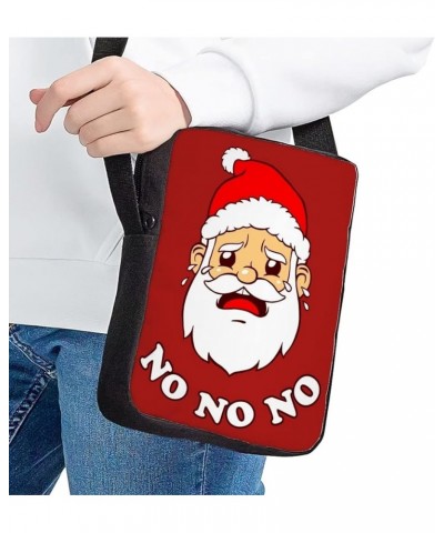 Christmas Messenger Bag Adjustable Shoulder Bag Crossbody Bag for Kids Adults Funny Santa $11.20 Crossbody Bags