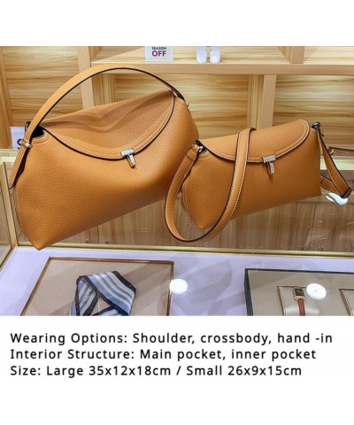 Woman Handbag Luxury Leather Underarm Shoulder Casual Tote Lady Soft Bucket Bag White-s $35.25 Crossbody Bags