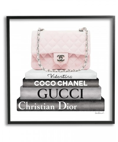 Pink Quilted Purse on Modern Chic Bookstack, Designed by Amanda Greenwood Black Framed Wall Art, 24 x 24 $31.57 Handbags