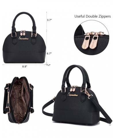 Purses for Women Tote Handbags Shoulder Bag Top Handle Satchel Work Purse Set 2pcs Black $18.00 Totes