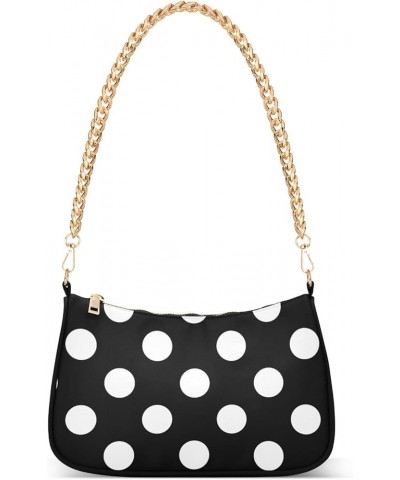 Black White Polka Dots Small Purse Hobo Crossbody Women Vintage Handbags Colorful Cute Shoulder Bags Black White Polka Dots $...