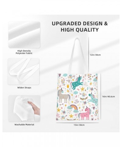 Unicorns Single Shoulder Fashion Canvas Tote Shopping Bags Handbags For Men And Women Unicorns1 $11.92 Totes