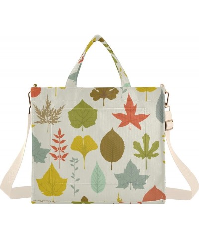 Colorful Fall Leaves Women's Tote Handbags Top Handle Satchel Shoulder Bag Crossbody Bag for Office Travel S $15.84 Totes