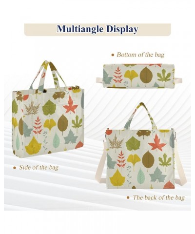 Colorful Fall Leaves Women's Tote Handbags Top Handle Satchel Shoulder Bag Crossbody Bag for Office Travel S $15.84 Totes