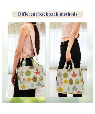 Colorful Fall Leaves Women's Tote Handbags Top Handle Satchel Shoulder Bag Crossbody Bag for Office Travel S $15.84 Totes