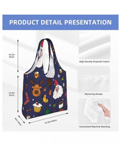 Merry Christmas Single Shoulder Commuter Canvas Tote Bags For Women And Men Merry Christmas39 $9.23 Totes