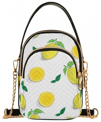 Cell Phone Purse Fruit Lemon Crossbody Handbag Durable Shoulder Bag Sturdy Travel Pouch Compact Chic Bag for Women Everyday U...