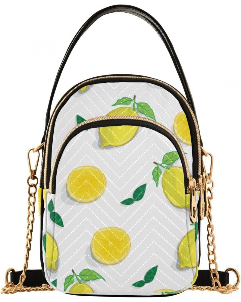 Cell Phone Purse Fruit Lemon Crossbody Handbag Durable Shoulder Bag Sturdy Travel Pouch Compact Chic Bag for Women Everyday U...