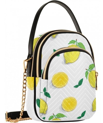 Cell Phone Purse Fruit Lemon Crossbody Handbag Durable Shoulder Bag Sturdy Travel Pouch Compact Chic Bag for Women Everyday U...