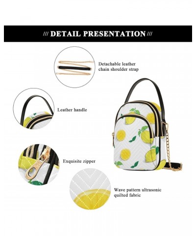 Cell Phone Purse Fruit Lemon Crossbody Handbag Durable Shoulder Bag Sturdy Travel Pouch Compact Chic Bag for Women Everyday U...