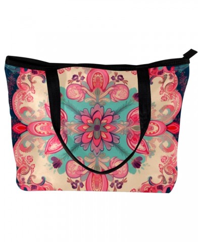 Handbags for Women, Zipper Tote Bag, Shoulder Bag, art abstract floral pattern $15.59 Totes