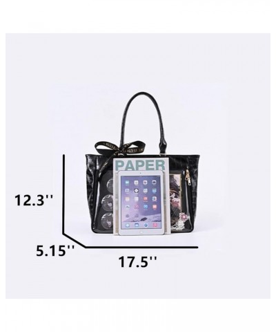 Crocodile Tote Ita Bag with Insert Pin Display Handbag, Big Capacity Shoulder Bag for Women Mother Bag Black $20.66 Totes