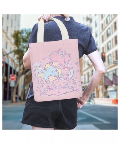 Print Casual L Ittle Tw in Stars Canvas Tote Handbag Women Reusable Grocery Bags Style-5 $13.35 Shoulder Bags