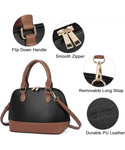 Tote Bag for Women Travel Shoulder Bag Middle Tote Handbags with Yoga Mat Buckle for Gym,Work Black With Brown $10.17 Shoulde...