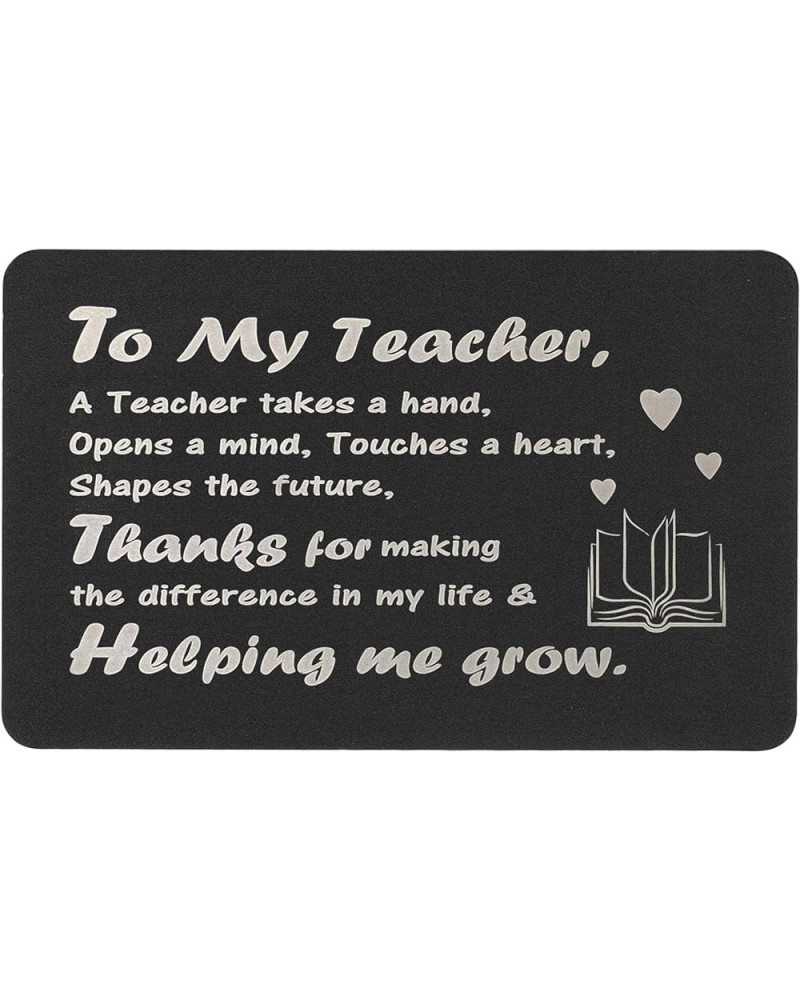 Best Teacher Personalized Photo Engraved Metal Wallet Mini Insert Card Anodized Aluminum To My Teacher Text Engraving $17.27 ...