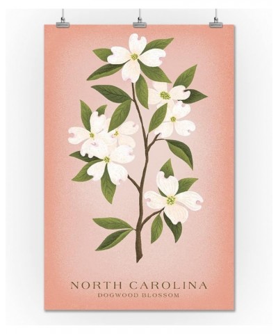 North Carolina, Vintage Flora, State Series, Dogwood Blossom (24x36 Giclee Gallery Art Print, Vivid Textured Wall Decor) $27....