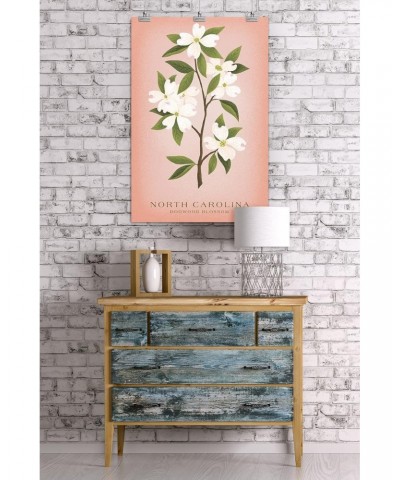 North Carolina, Vintage Flora, State Series, Dogwood Blossom (24x36 Giclee Gallery Art Print, Vivid Textured Wall Decor) $27....