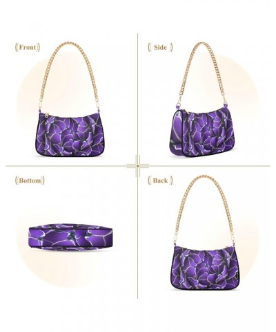 Floral Shoulder Bag Cactus Purple Floral Women Clutch Handbag Shoulder Purch Boho Bag Date Chain Bag Tote Bag Spring Holiday ...