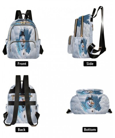 Fashion Backpack Mini Backpack Purse Casual Daily Backpack Christmas Snowman for Travel for College Work Small $20.15 Backpacks