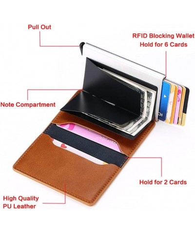 Convenience Credit Card Holder Wallet Money Clips RFID Vintage Aluminium Cardholder Case Fashion Men Women Coin Leather Walle...