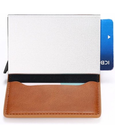 Convenience Credit Card Holder Wallet Money Clips RFID Vintage Aluminium Cardholder Case Fashion Men Women Coin Leather Walle...