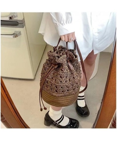 Straw Bag Large Woven Women Crossbody Summer Beach Tote Handbags Handle Shoulder Bag for Vacation (Color : D) K $12.41 Totes