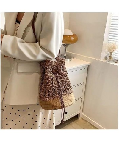 Straw Bag Large Woven Women Crossbody Summer Beach Tote Handbags Handle Shoulder Bag for Vacation (Color : D) K $12.41 Totes